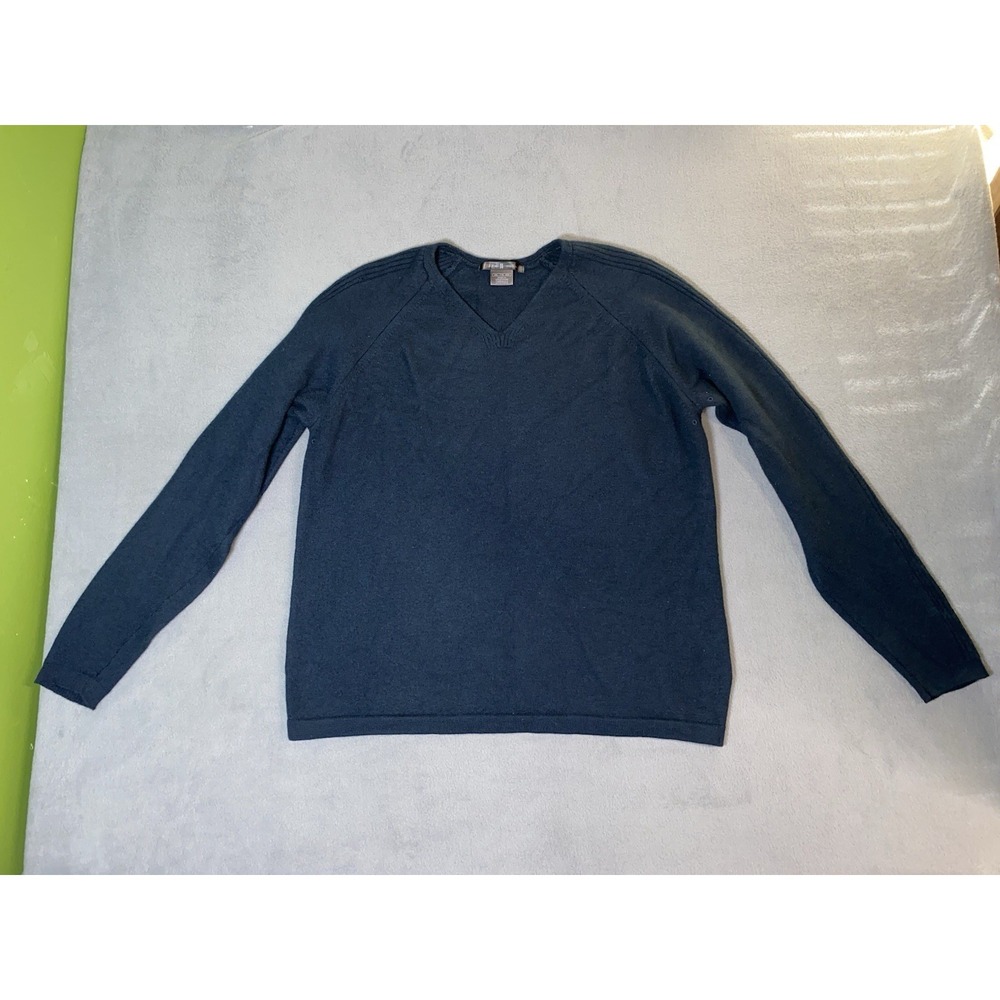 Tiger Wood's Men's 100% Wool Sweater Navy Blue Washed Now Size S/ M